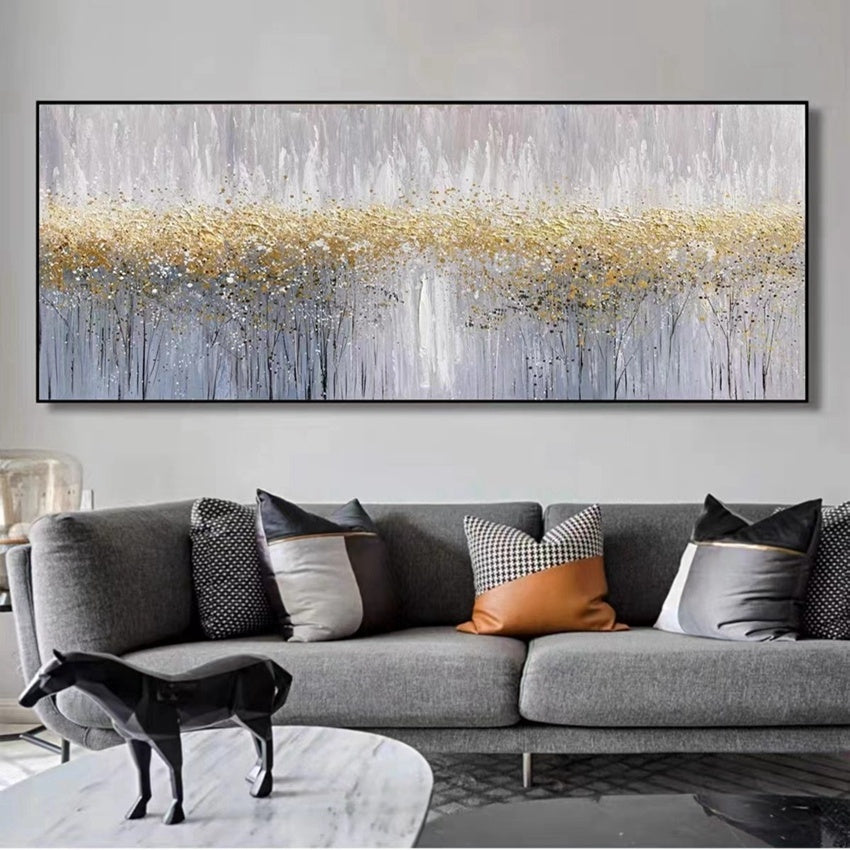 Abstract Foil Artwork Modern Decor Oil Painting On Canvas Lanscaple Pure Hand-painted Pictures Unframed