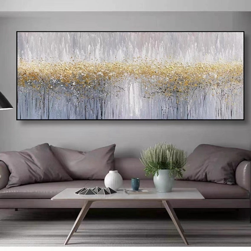 Abstract Foil Artwork Modern Decor Oil Painting On Canvas Lanscaple Pure Hand-painted Pictures Unframed