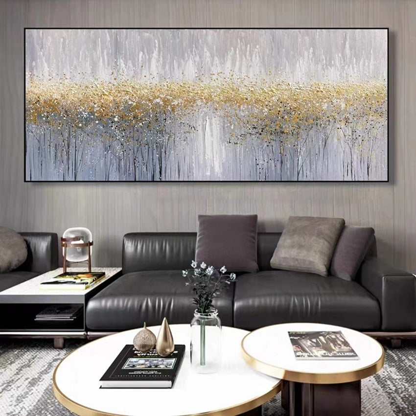 Abstract Foil Artwork Modern Decor Oil Painting On Canvas Lanscaple Pure Hand-painted Pictures Unframed